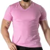 Colorful V T-shirt Pink