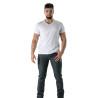 T-Shirt Coloré à Col V Blanc - T-shirts homme casual haut de gamme | TOF Paris