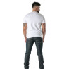 T-Shirt Coloré à Col V Blanc - T-shirts homme casual haut de gamme | TOF Paris