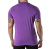 T-Shirt Coloré à Col V Violet
