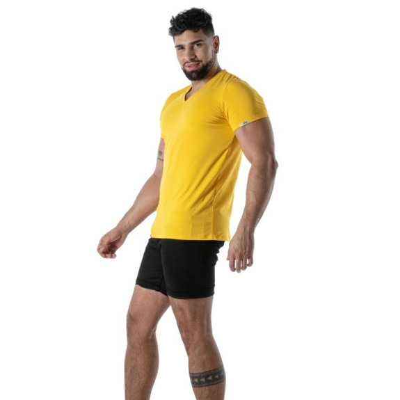 Colorful V T-shirt Yellow