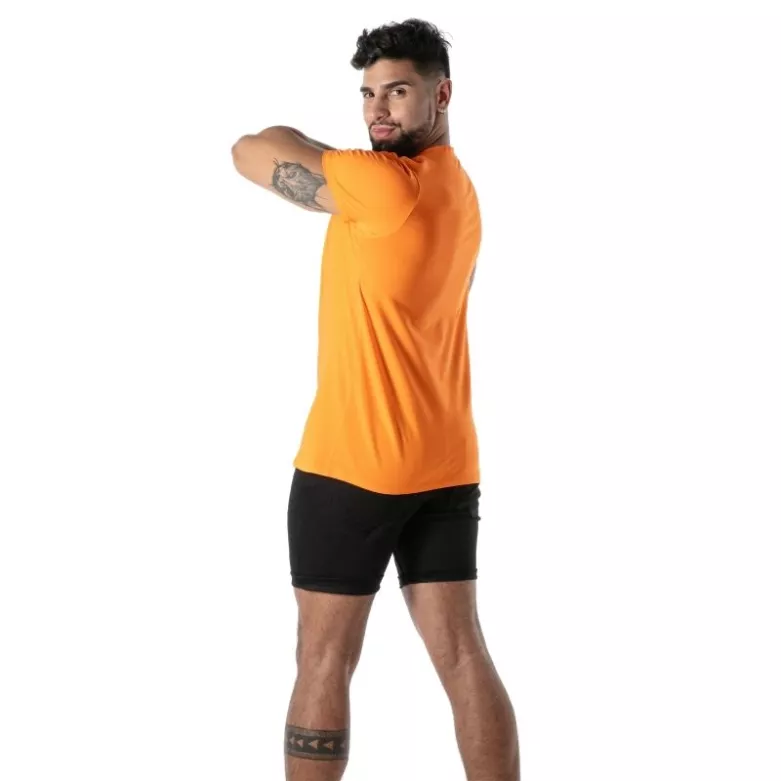 T-Shirt Coloré à Col V Orange - T-shirts homme tendance | TOF Paris