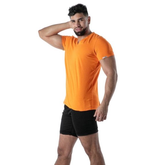 Colorful V T-shirt Orange
