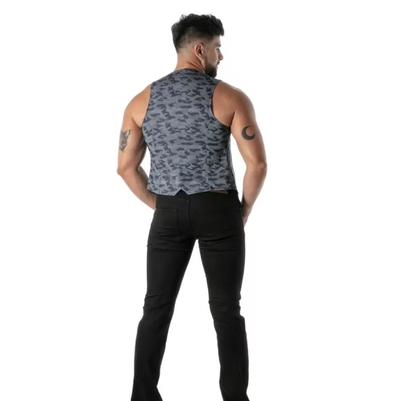 Blue Camo Chain Jacket - Men's Streetwear & Casual Jackets | TOF Paris