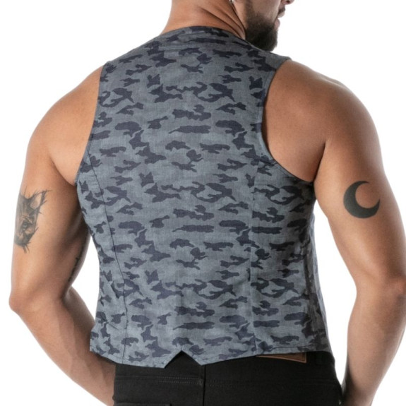 Veste à Chaîne Bleu Camo