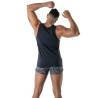 Navy Blue Camo Tank Top - Men's Casual Wear | TOF Paris