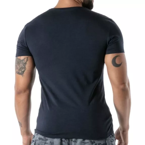 T-Shirt Camo Bleu Marine - T-shirt homme élégant et audacieux | TOF Paris