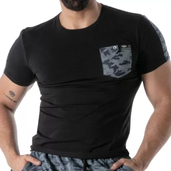 T-Shirt Camo Noir - T-shirts homme streetwear et casual | TOF Paris