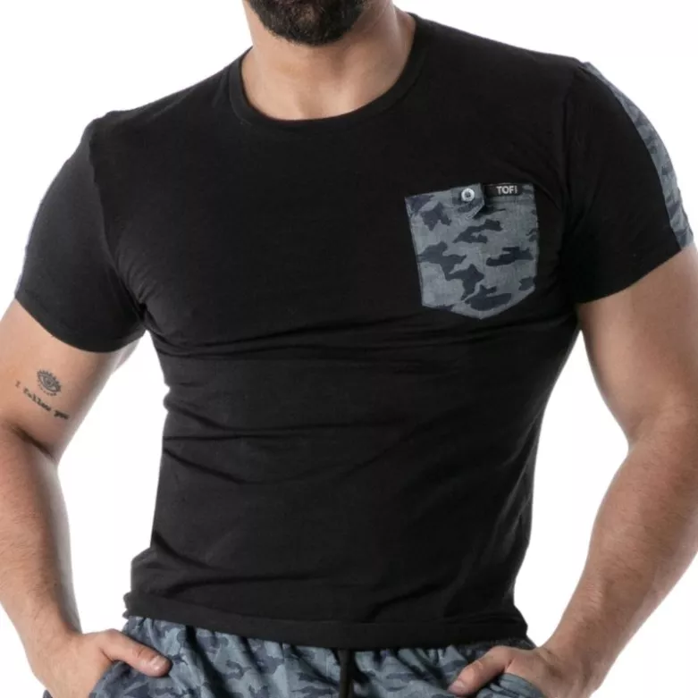 T-Shirt Camo Noir - T-shirts homme streetwear et casual | TOF Paris