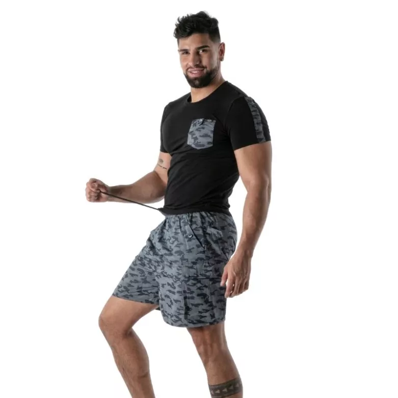 Black Camo T-Shirt - Men's Casual Fashion & Streetwear | TOF Paris