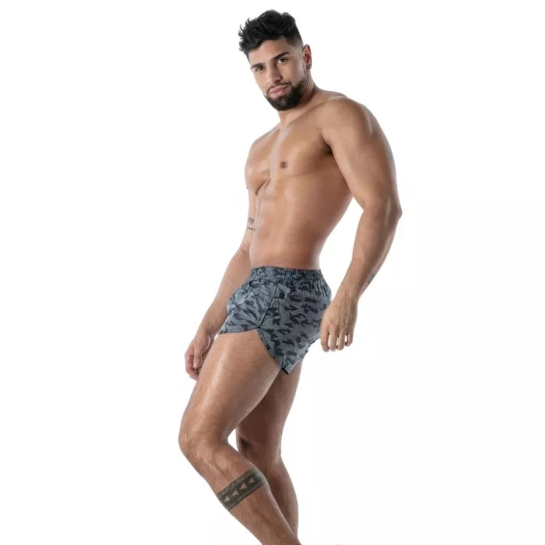 Short Retro à Poches Camo Bleu - Shorts homme casual tendance | TOF Paris