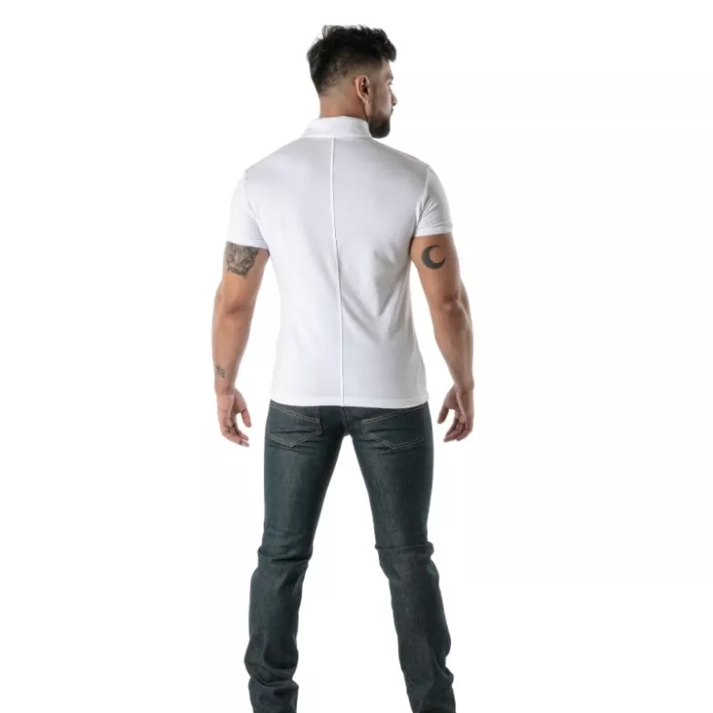 Soft White Cotton Polo - Men's Casual & Polo Shirt | TOF Paris