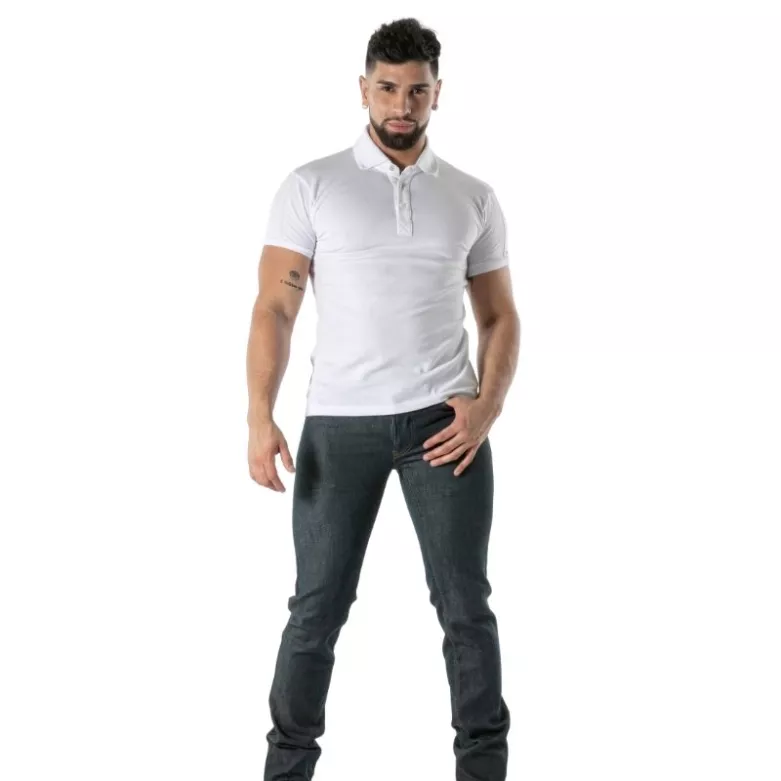 Soft White Cotton Polo - Men's Casual & Polo Shirt | TOF Paris