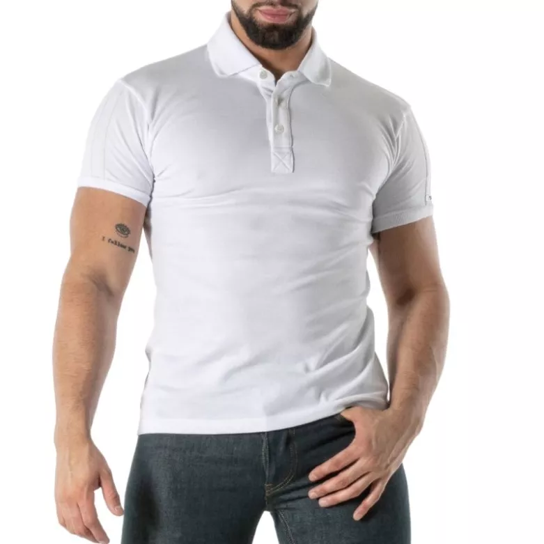 Polo coton doux blanc - Men's Casual Polo Shirt | TOF Paris