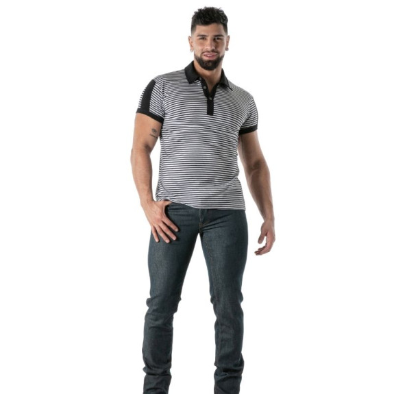 Sailor Stripe Polo Navy Blue