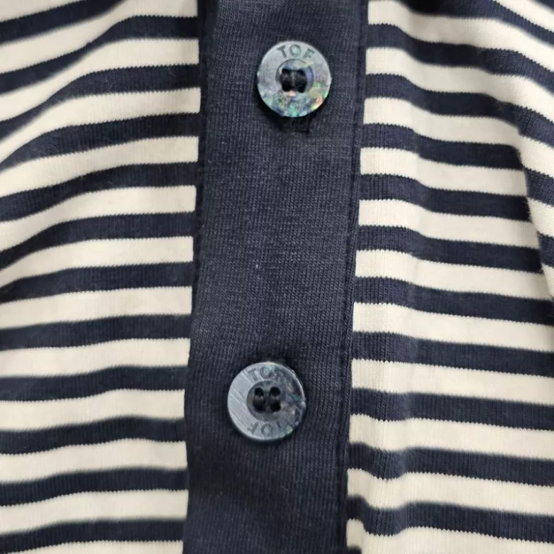 Polo à rayures Noir - Polo homme élégant en coton stretch | TOF Paris