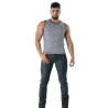 Débardeur À Rayures Bleu Marine - Men's Casual Tank Top | TOF Paris