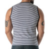 Navy Blue Striped Tank Top - Men's Casual & Fashion Tops | TOF Paris