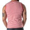 Red Striped Tank Top - Men's Casual & Clubwear | TOF Paris