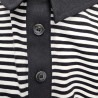 Polo à rayures Noir - Polo homme élégant en coton stretch | TOF Paris