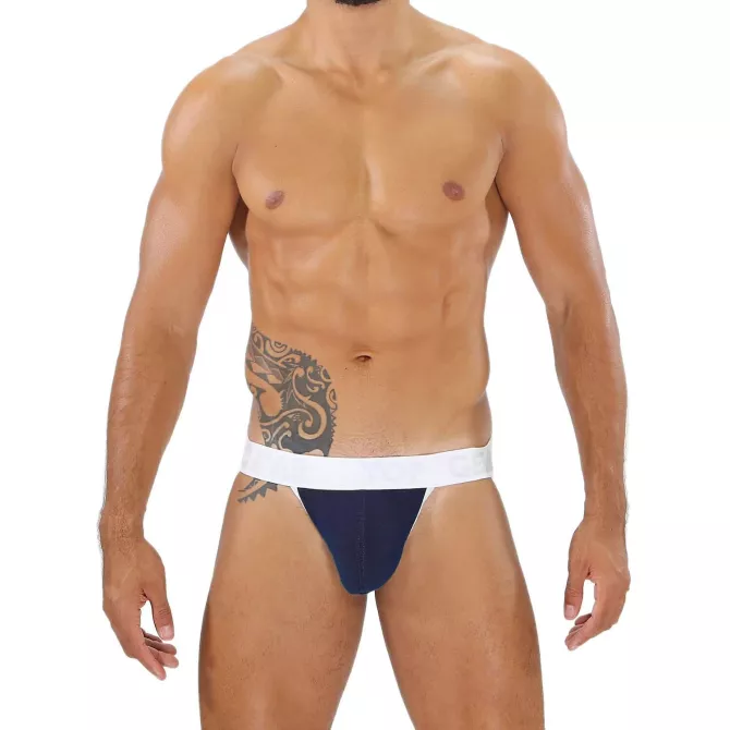 Alpha Jockstrap Navy/Blanc