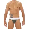 Alpha Jockstrap Khaki/White