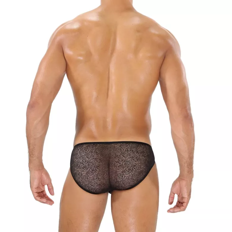Bulge Lace Mini Brief Black
