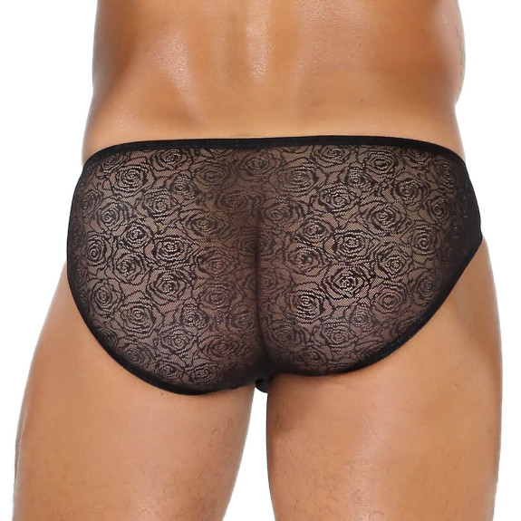 Bulge Lace Mini Slip Noir