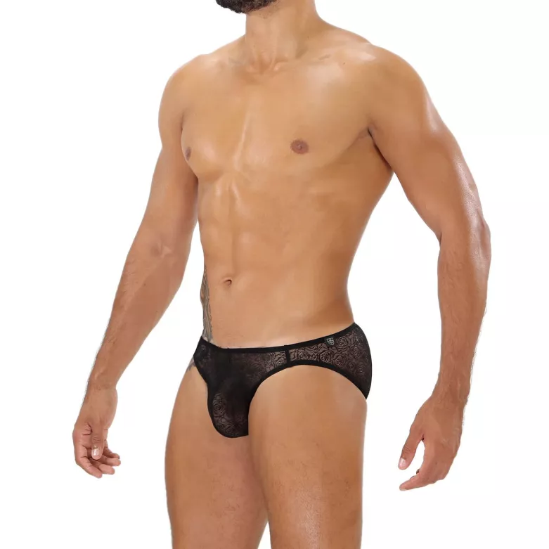 Bulge Lace Mini Brief Black