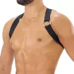 harnais noir pour homme de cote avec boucle zamac