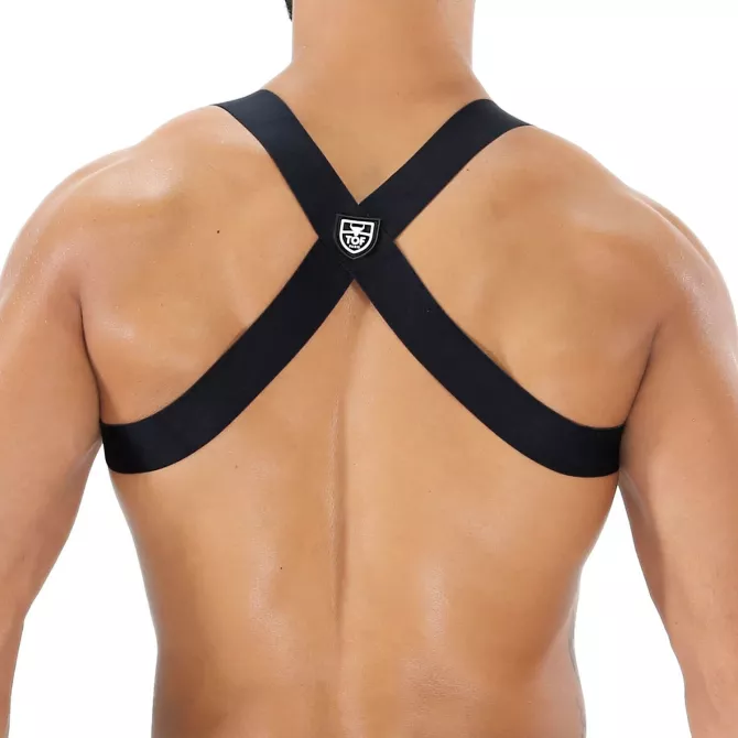 harnais homme noir de dos