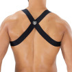 harnais homme noir de dos