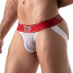 Mesh Jock White-red