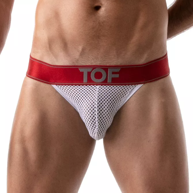 Mesh Jock Blanc-rouge