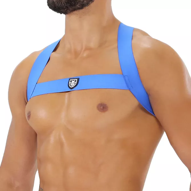 Harnais Elastique Fetish Bleu