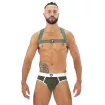 Fetish Elastic Harness Khaki