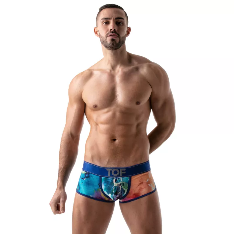 Boxer Sexy XL Push-up Tie Dye Bleu