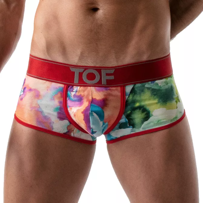 Boxer Sexy XL Push-up Tie Dye rouge