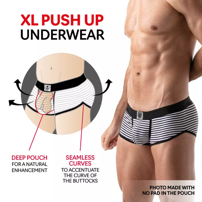 Boxer Sexy XL Push-up Tie Dye Bleu