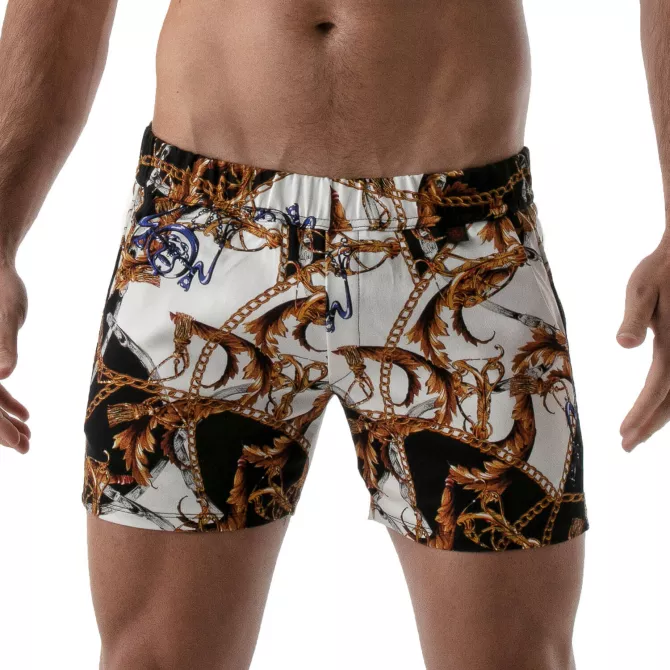Short Sexy Mi-cuisse Baroque doré