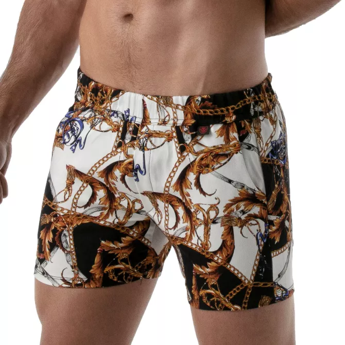 Short Sexy Mi-cuisse Baroque doré