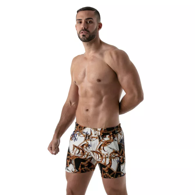 Short Sexy Mi-cuisse Baroque doré