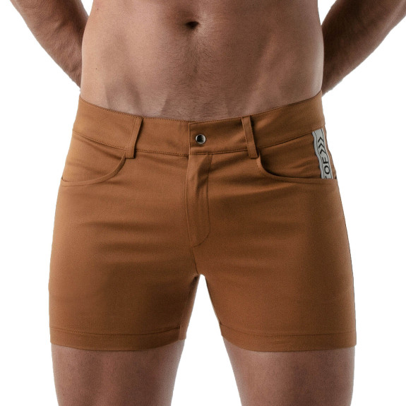 Mid-Thigh Sexy Shorts Camel