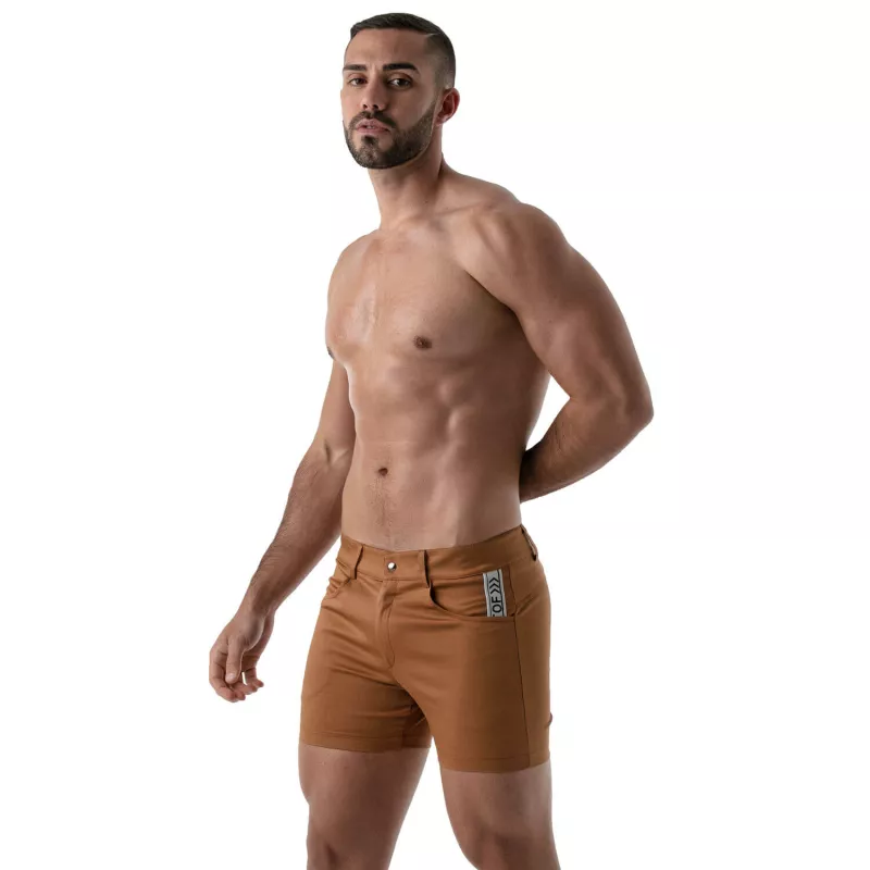 Mid-Thigh Sexy Shorts Camel