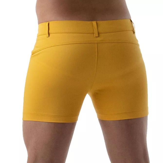 Mid-Thigh Sexy Shorts Yellow