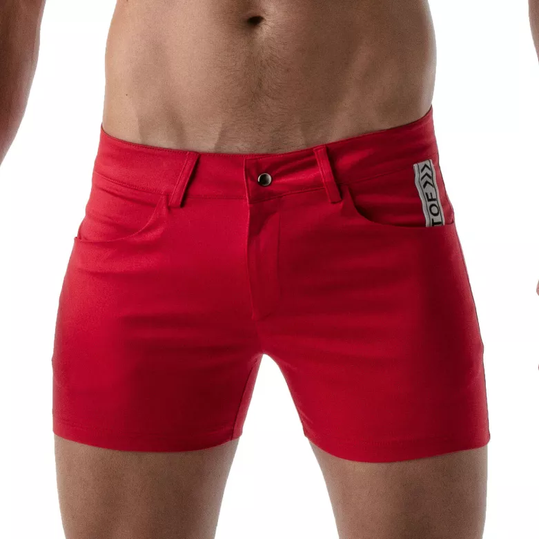 Mid-Thigh Sexy Shorts Red