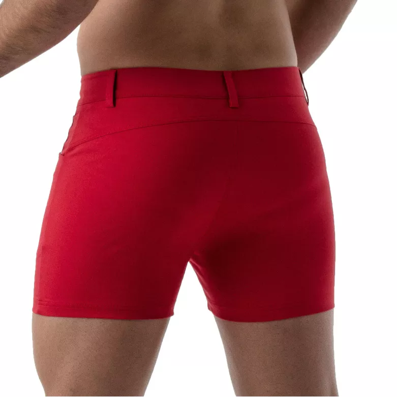 Mid-Thigh Sexy Shorts Red