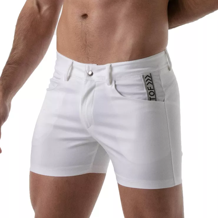 Mid-Thigh Shorts White