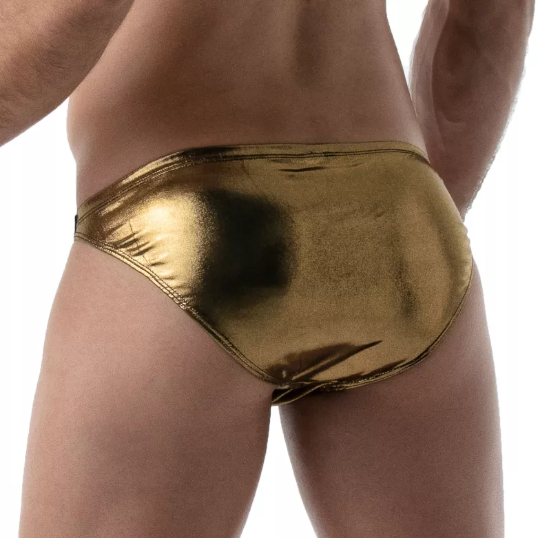 Metal Bikini Brief Golden