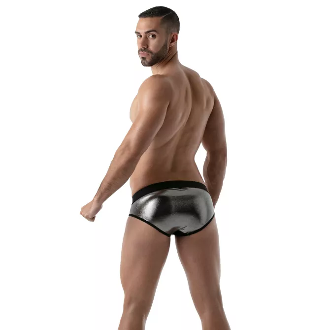 Metal Briefs Silver